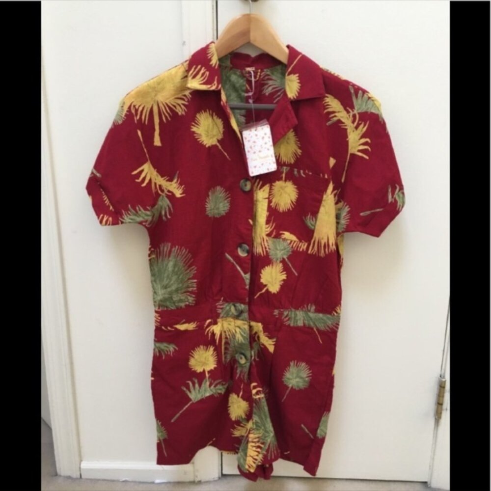 Free People Red Romper